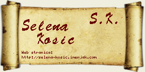 Selena Kosić vizit kartica